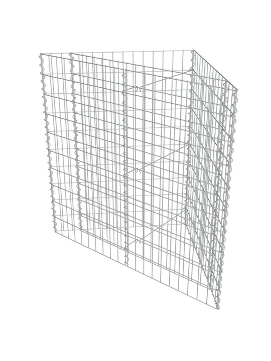 Gabions, augstā puķu kaste, cinkots tērauds, 75x75x50 cm
