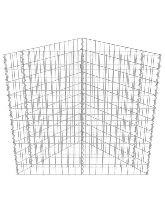 Gabions, augstā puķu kaste, cinkots tērauds, 75x75x50 cm
