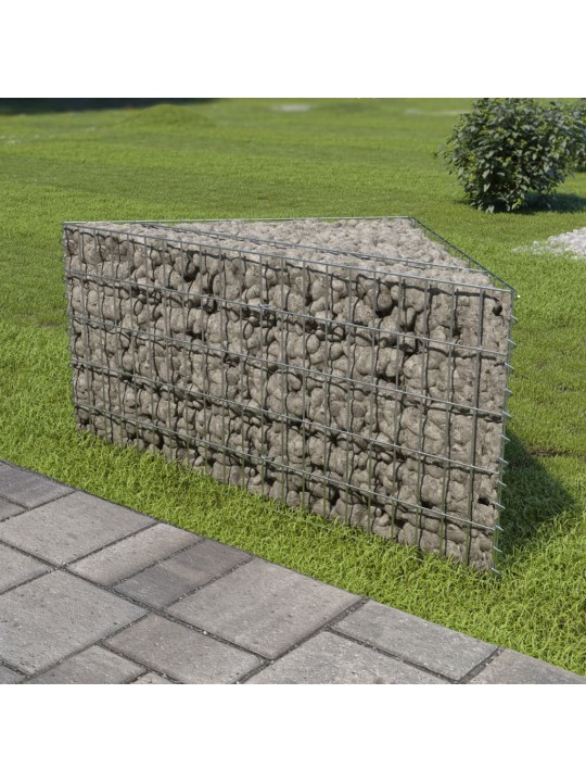 Gabions, augstā puķu kaste, cinkots tērauds, 75x75x50 cm