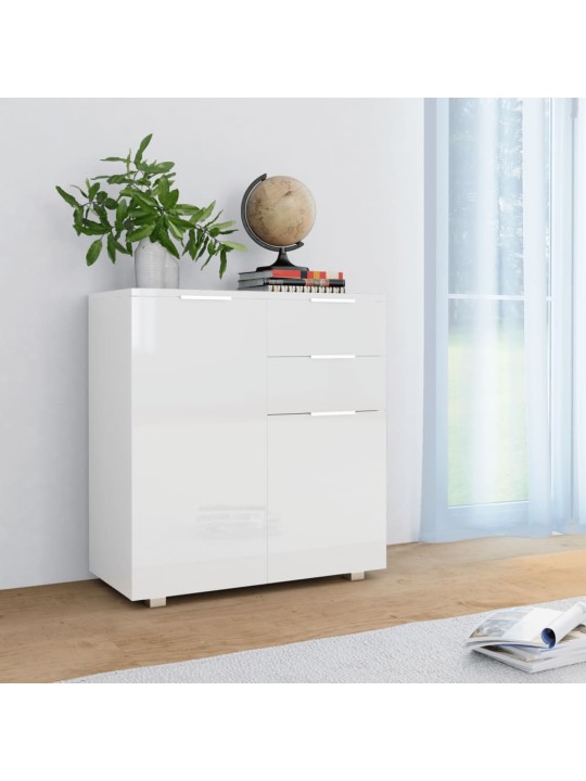 Kumode, 71x35x80 cm, spīdīgi balta, skaidu plāksne