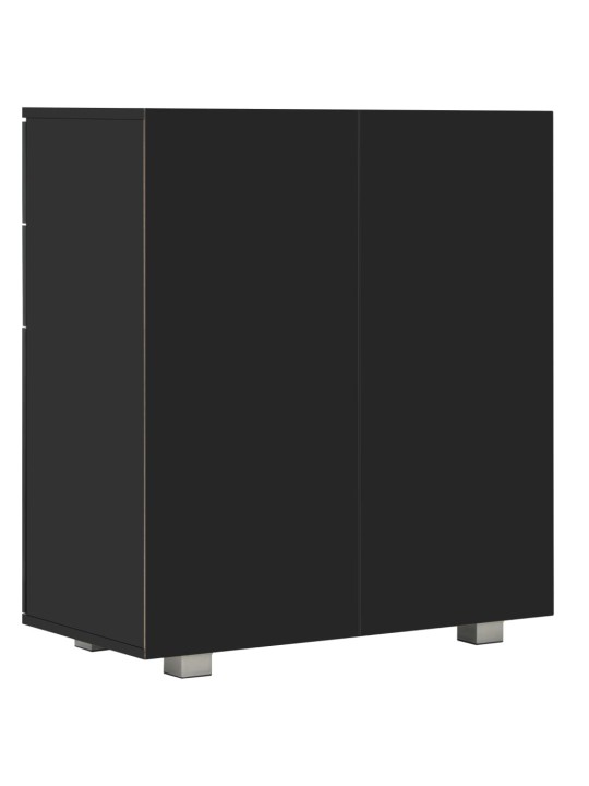 Kumode, 71x35x80 cm, spīdīgi melna, skaidu plāksne