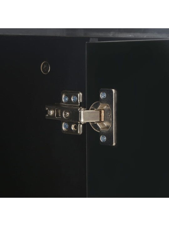 Kumode, 71x35x80 cm, spīdīgi melna, skaidu plāksne