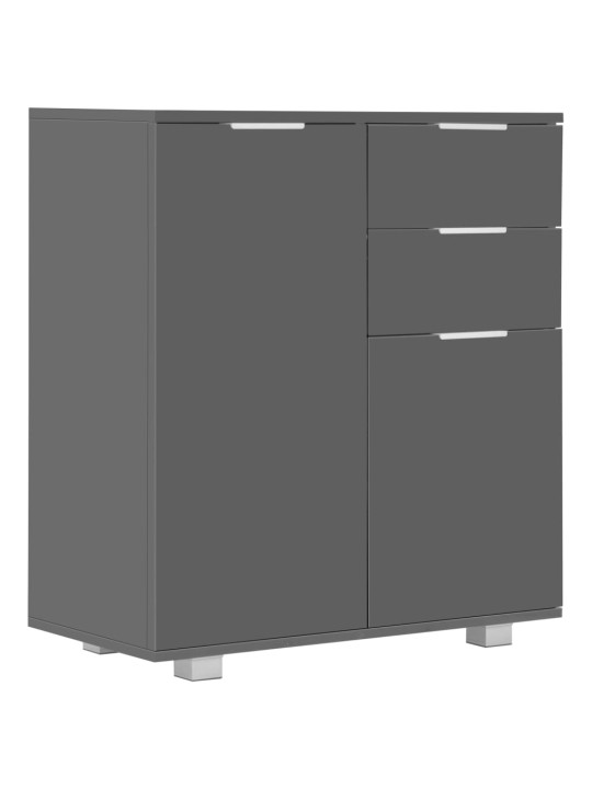 Kumode, 71x35x80 cm, spīdīgi pelēka, skaidu plāksne