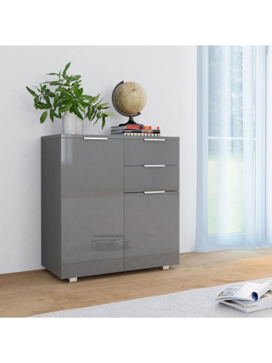 Kumode, 71x35x80 cm, spīdīgi pelēka, skaidu plāksne