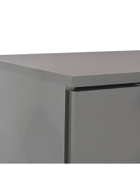 Kumode, 107x35x80,5 cm, spīdīgi pelēka