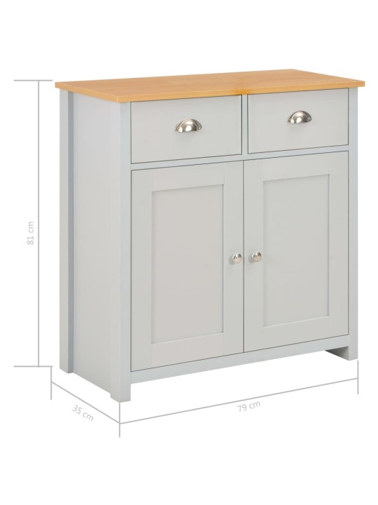 Kumode, 79x35x81 cm, pelēka
