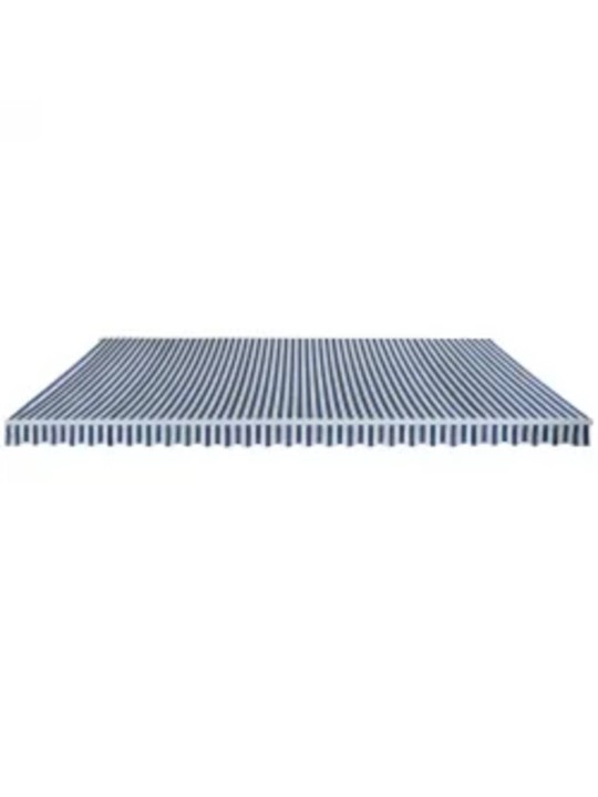 Salokāma markīze, manuāli regulējama, 600 cm, zila/balta