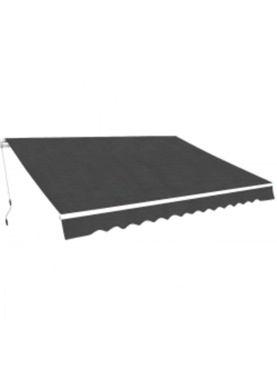Markīze, manuāli regulējama, 600 cm, antracītpelēka