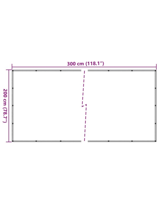 Piekabes tīkls, hdpe, 2x3 m, melns
