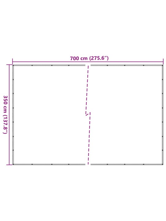 Konteinera tīkls, hdpe, 3,5x7 m, melns
