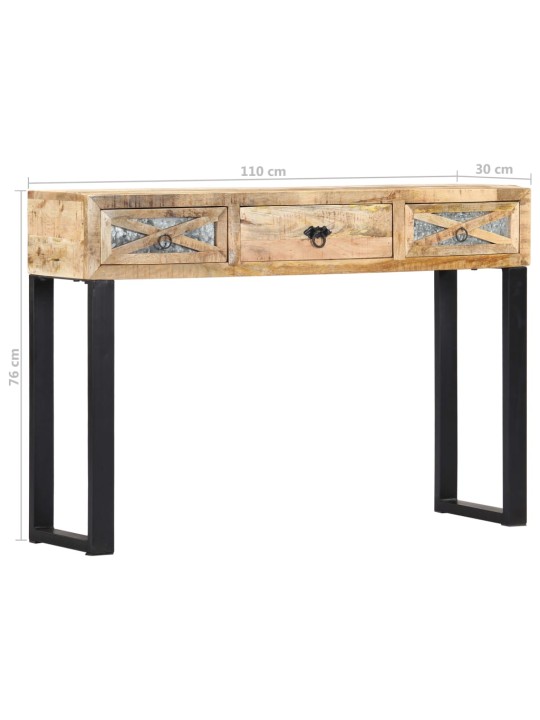 Konsoles galdiņš, 110x30x76 cm, mango masīvkoks