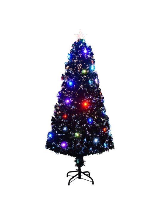Izgaismota ziemassvētku egle ar statīvu, 150cm, optiskā šķiedra