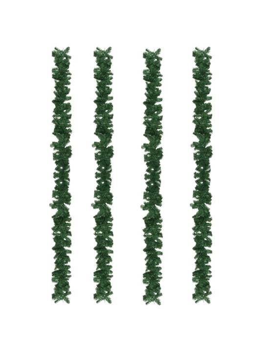 Ziemassvētku vītnes, 4 gab., 270 cm, pvc, zaļas
