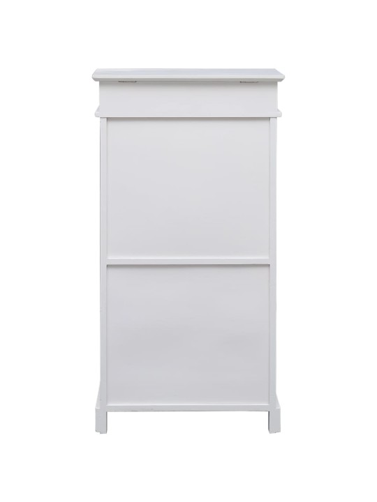Apavu skapis, 50x28x98 cm, paulonijas koks, balts