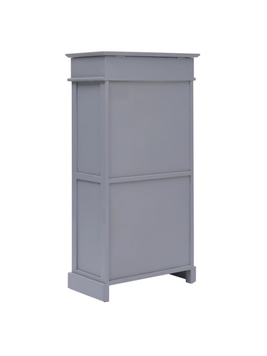 Apavu skapis, 50x28x98 cm, paulonijas koks, pelēks