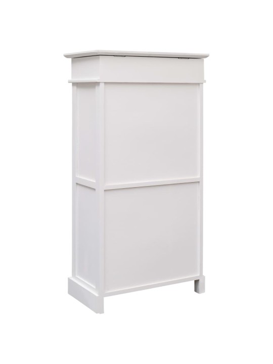 Apavu skapis, 50x28x98 cm, paulonijas koks, balts