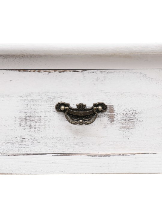 Konsoles galdiņš, 110x45x76 cm, antīki balts, koks
