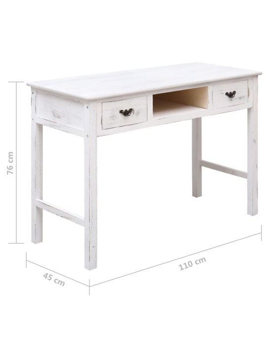 Konsoles galdiņš, 110x45x76 cm, antīki balts, koks