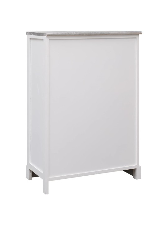 Kumode ar 10 atvilktnēm, 113x30x79 cm, koks, pelēka
