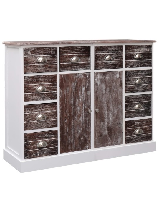 Kumode ar 10 atvilktnēm, 113x30x79 cm, koks, brūna