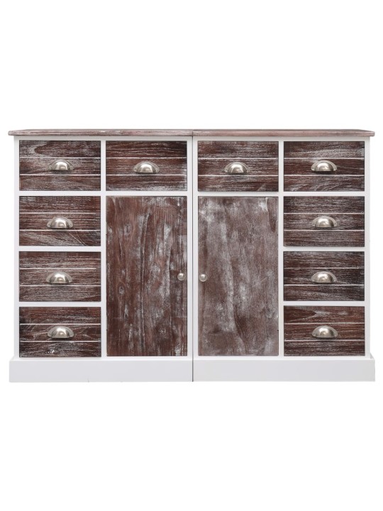 Kumode ar 10 atvilktnēm, 113x30x79 cm, koks, brūna