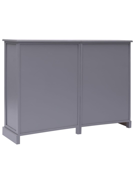 Kumode ar 10 atvilktnēm, 113x30x79 cm, koks, pelēka