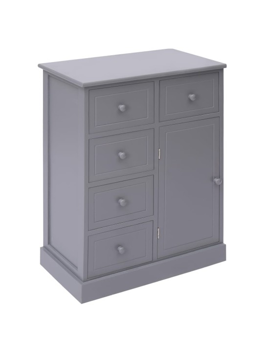 Kumode ar 10 atvilktnēm, 113x30x79 cm, koks, pelēka