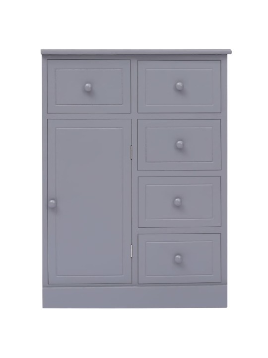 Kumode ar 10 atvilktnēm, 113x30x79 cm, koks, pelēka