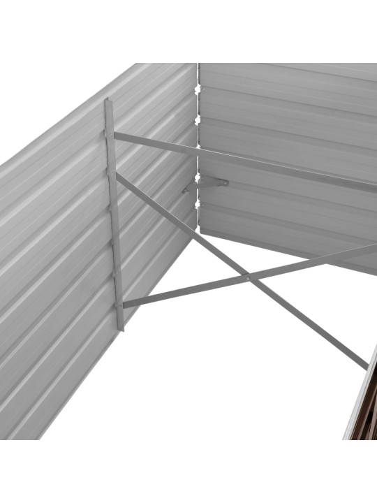 Augstā puķu kaste, brūna, 240x80x77 cm, cinkots tērauds