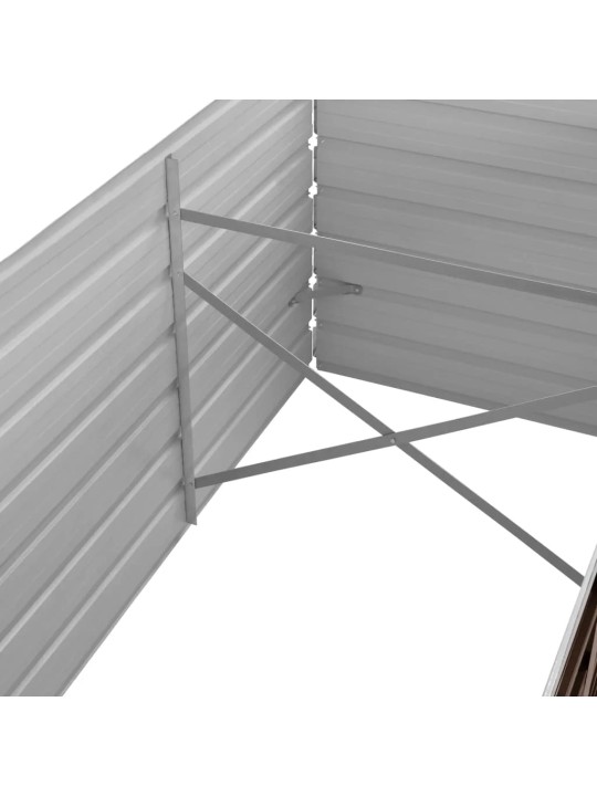 Augstā puķu kaste, brūna, 240x80x45 cm, cinkots tērauds
