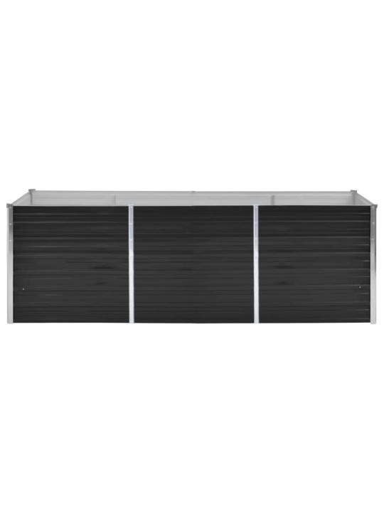 Augstā puķu kaste, pelēka, 240x80x77 cm, cinkots tērauds