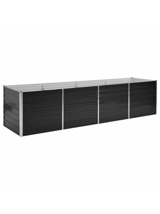 Augstā puķu kaste, pelēka, 320x80x77 cm, cinkots tērauds