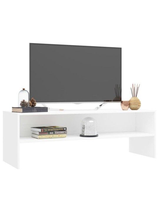 Tv skapītis, 120x40x40 cm, balts, inženierijas koks