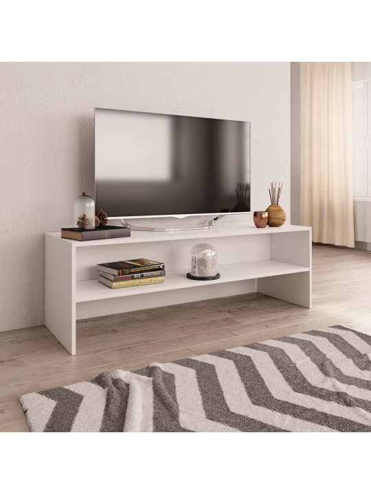 Tv skapītis, 120x40x40 cm, balts, inženierijas koks