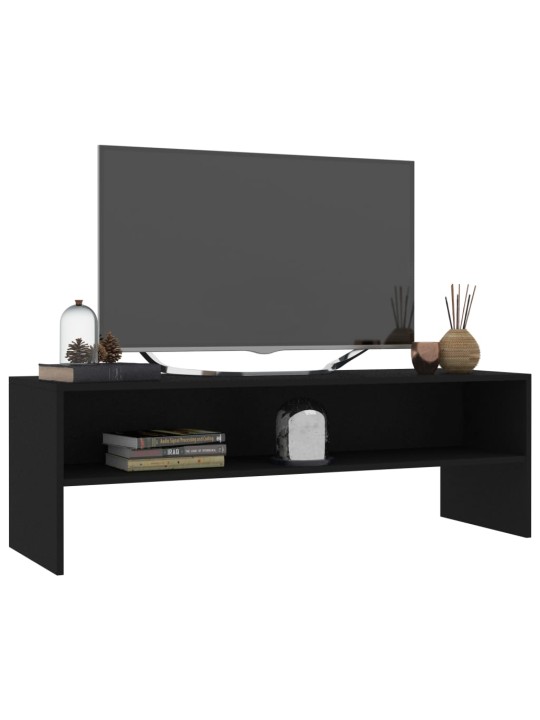 Tv skapītis, 120x40x40 cm, melns, inženierijas koks