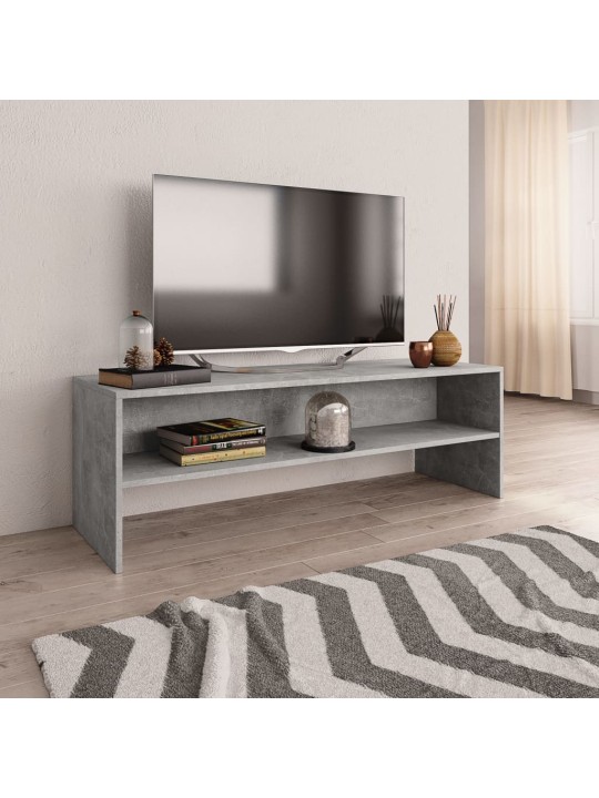 Tv skapītis, 120x40x40 cm, betona pelēks, inženierijas koks
