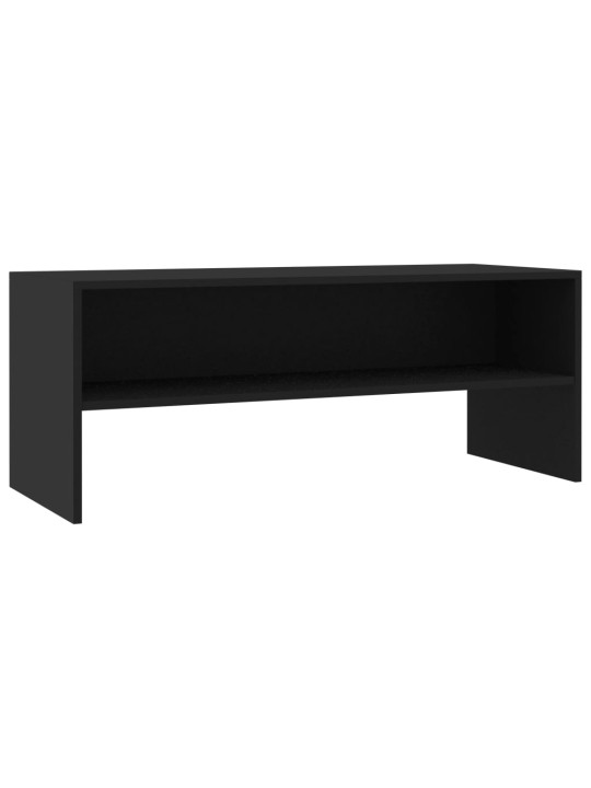 Tv skapītis, 100x40x40 cm, melns, inženierijas koks