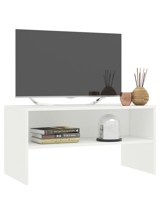 Tv skapītis, 80x40x40 cm, balts, inženierijas koks