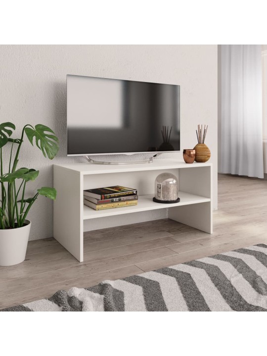 Tv skapītis, 80x40x40 cm, balts, inženierijas koks