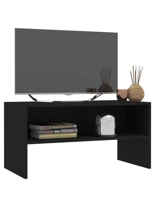 Tv skapītis, 80x40x40 cm, melns, inženierijas koks
