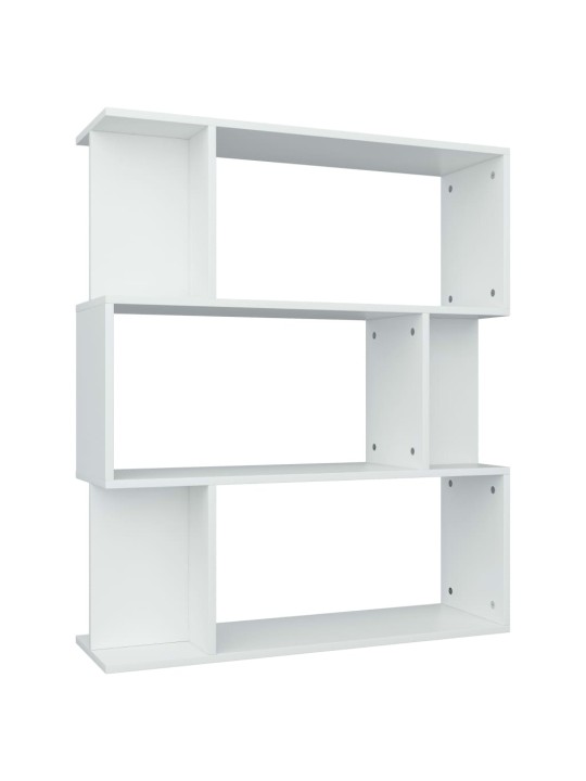Grāmatu plaukts, 80x24x96 cm, balts, skaidu plāksne