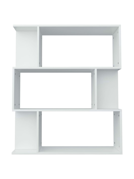 Grāmatu plaukts, 80x24x96 cm, balts, skaidu plāksne