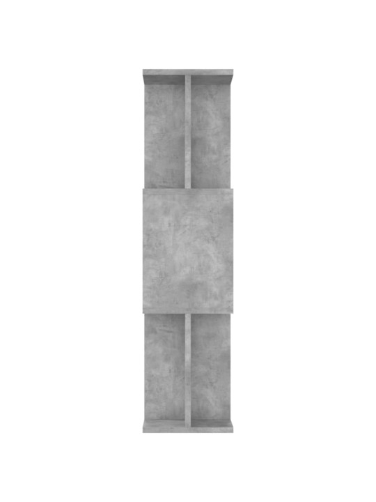 Grāmatu plaukts, 80x24x96 cm, betonpelēks, skaidu plāksne