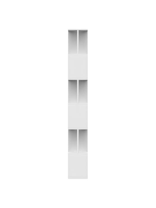 Grāmatu plaukts, 80x24x192 cm, balts, skaidu plāksne