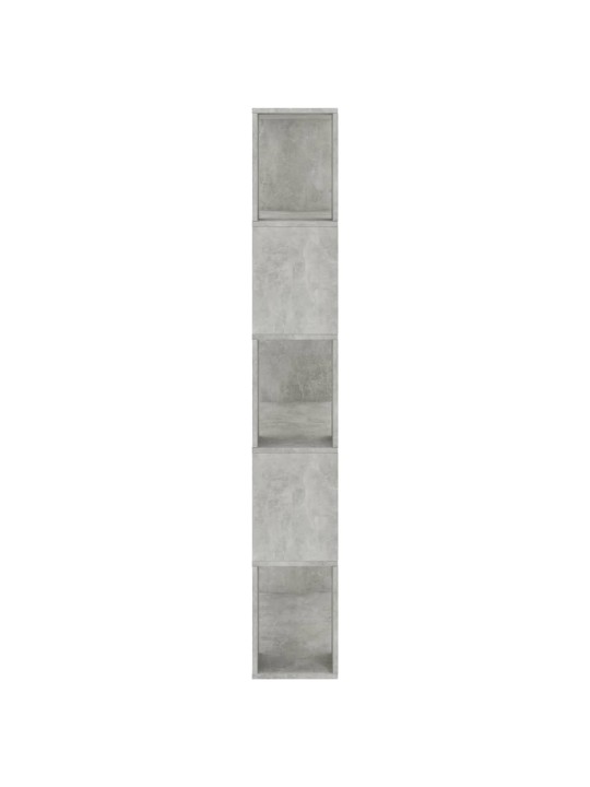 Grāmatu plaukts, 80x24x159 cm, betonpelēks, skaidu plāksne