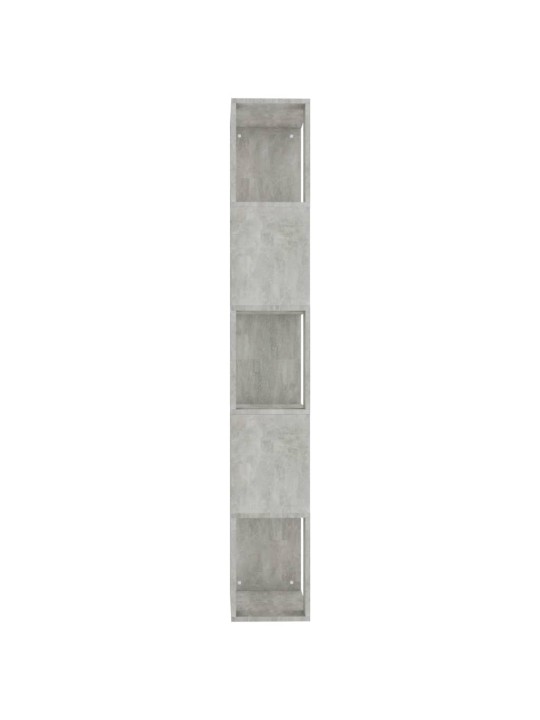 Grāmatu plaukts, 45x24x159 cm, betonpelēks, inženierijas koks
