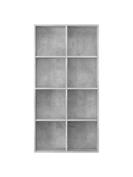 Grāmatu plaukts, 66x30x130 cm, betonpelēks, skaidu plāksne