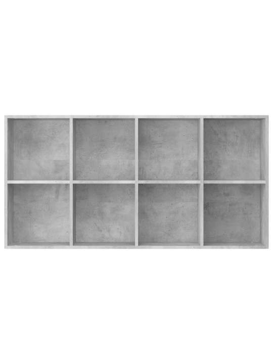 Grāmatu plaukts, 66x30x130 cm, betonpelēks, skaidu plāksne