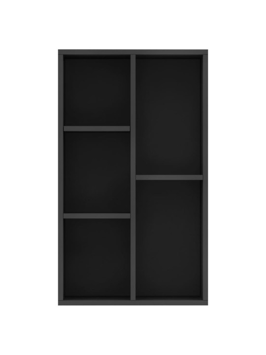 Grāmatu plaukts, 50x25x80 cm, melns, skaidu plāksne