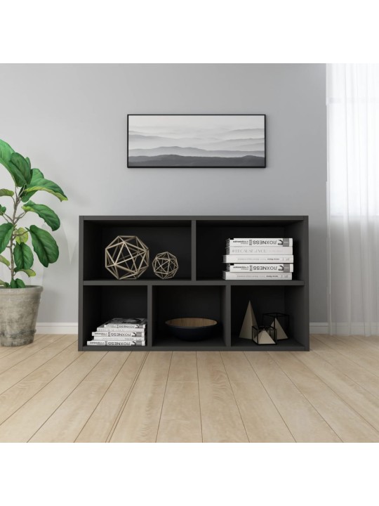 Grāmatu plaukts, 50x25x80 cm, melns, skaidu plāksne